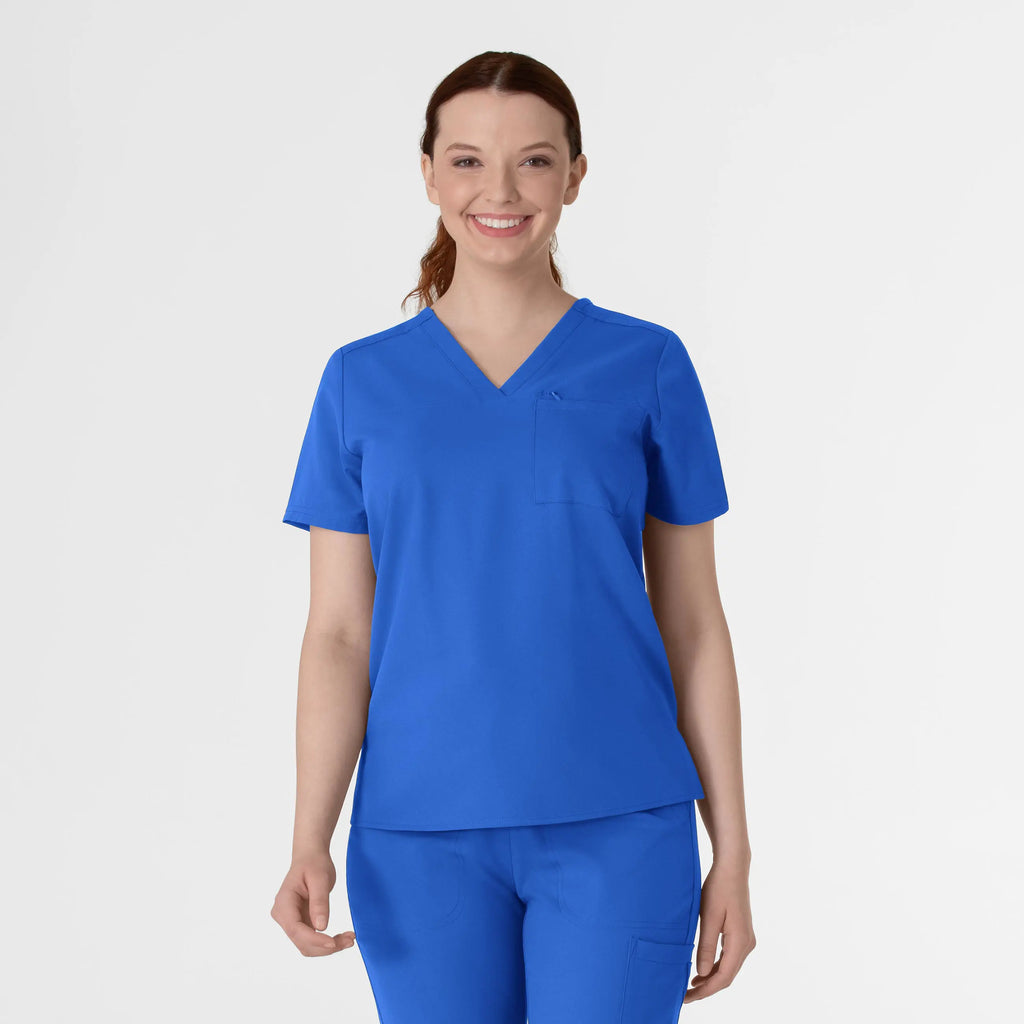 Wink Scrubs Women's Thrive V-Neck Tuck-In Scrub Top Royal Blue | scrub-supply.com