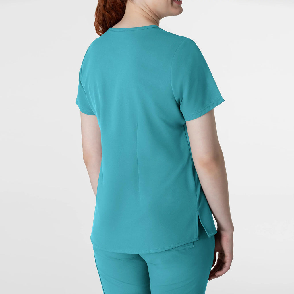 Wink Scrubs Women's Thrive V-Neck Tuck-In Scrub Top Teal | scrub-supply.com