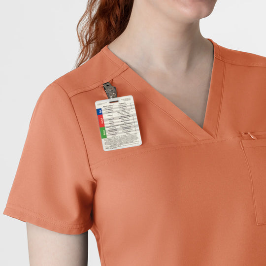Wink Scrubs Women's Thrive V-Neck Tuck-In Scrub Top Terracotta | scrub-supply.com