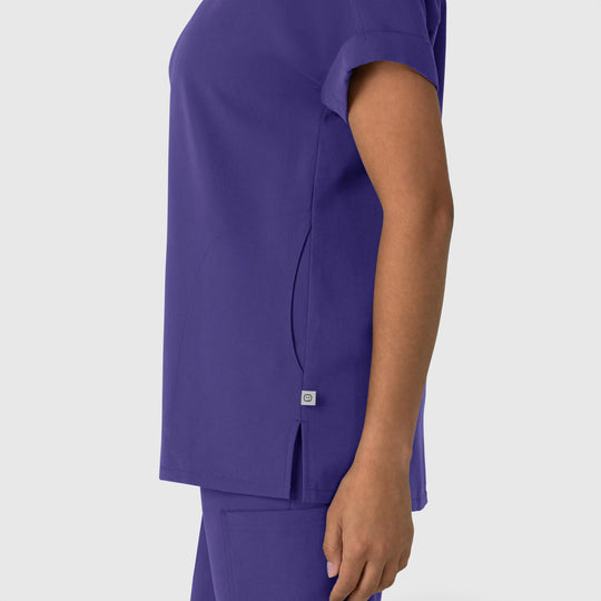 Wink Scrubs Women's Drop Shoulder Boxy Scrub Top Grape | scrub-supply.com