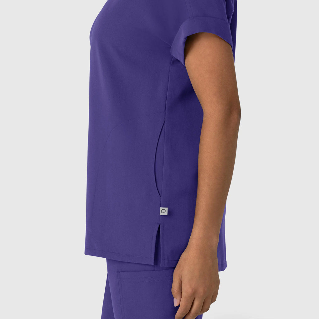 Wink Scrubs Women's Drop Shoulder Boxy Scrub Top Grape | scrub-supply.com