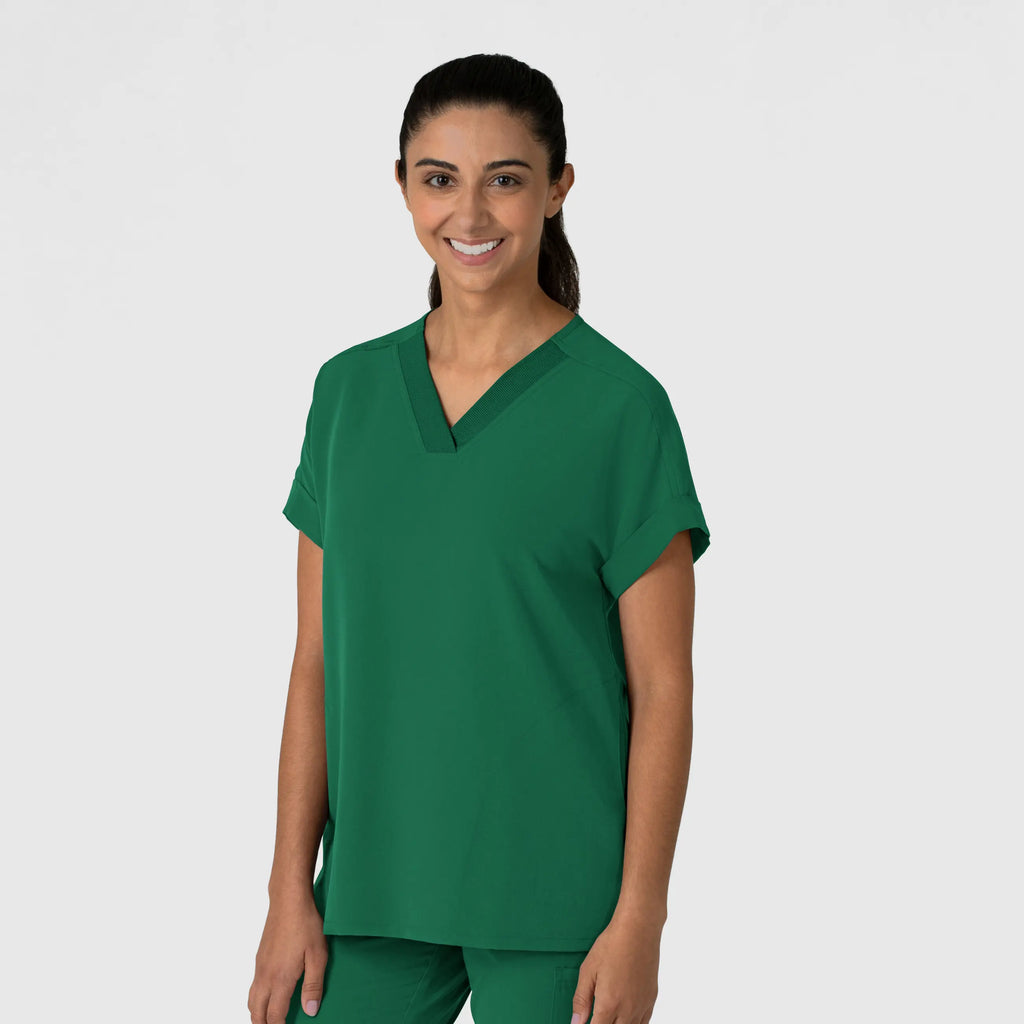 Wink Scrubs Women's Drop Shoulder Boxy Scrub Top Hunter | scrub-supply.com