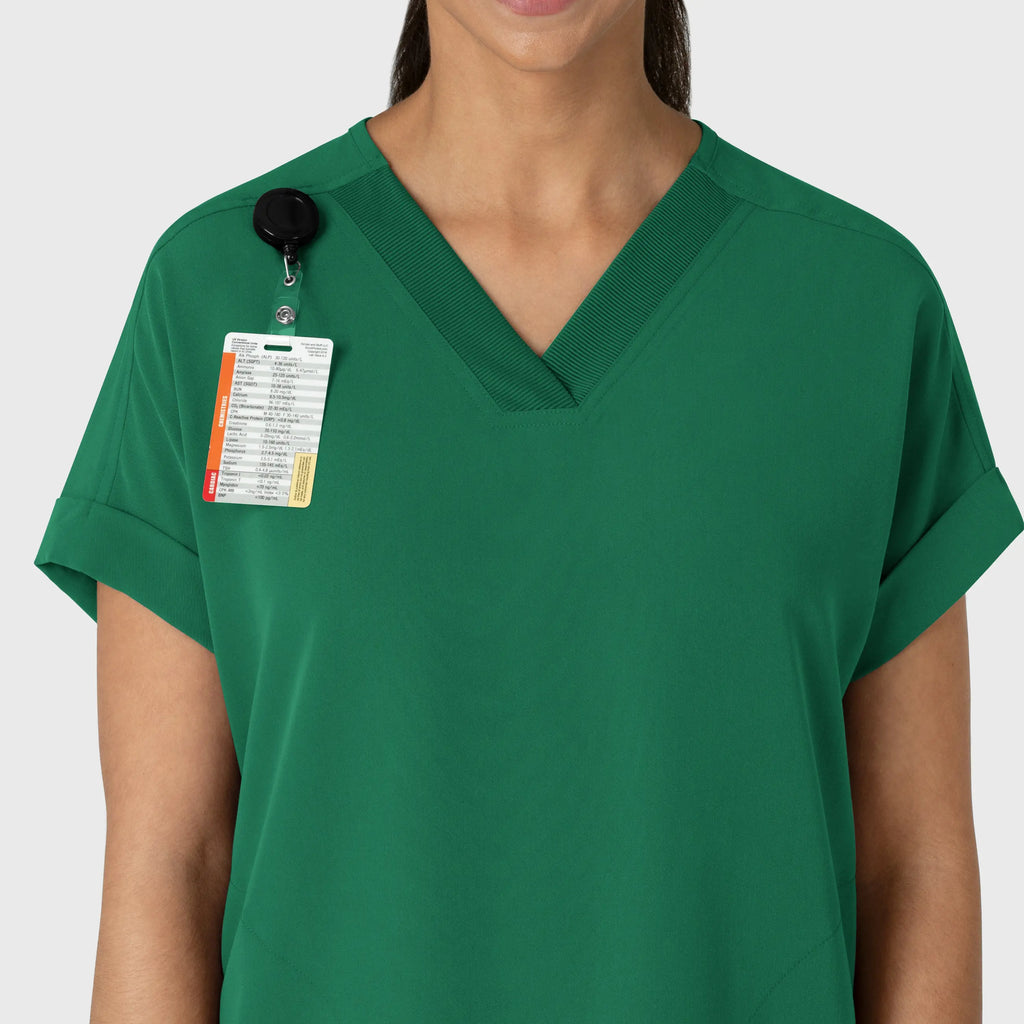 Wink Scrubs Women's Drop Shoulder Boxy Scrub Top Hunter | scrub-supply.com