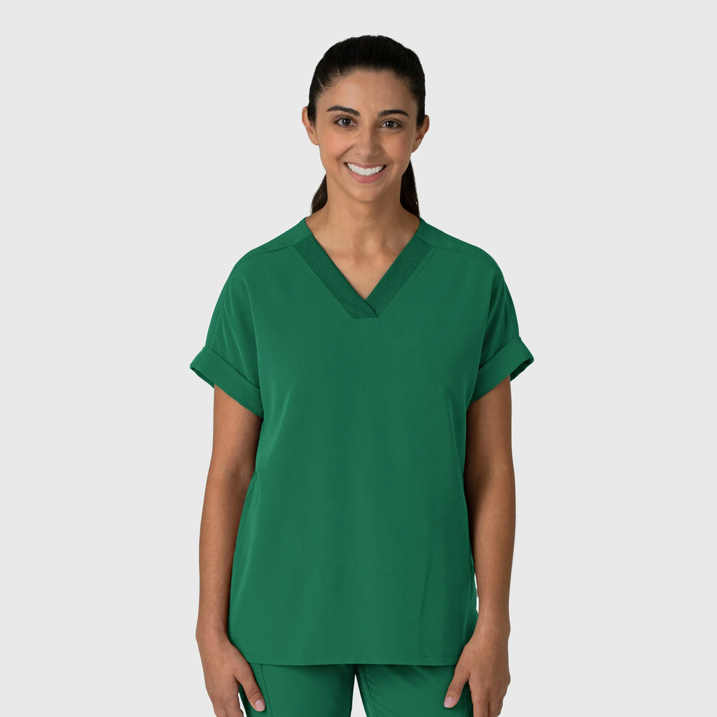 Wink Scrubs Women's Drop Shoulder Boxy Scrub Top Hunter | scrub-supply.com