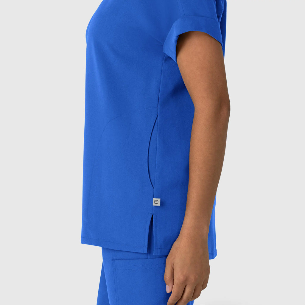 Wink Scrubs Women's Drop Shoulder Boxy Scrub Top Royal Blue | scrub-supply.com