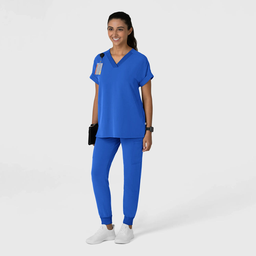 Wink Scrubs Women's Drop Shoulder Boxy Scrub Top Royal Blue | scrub-supply.com