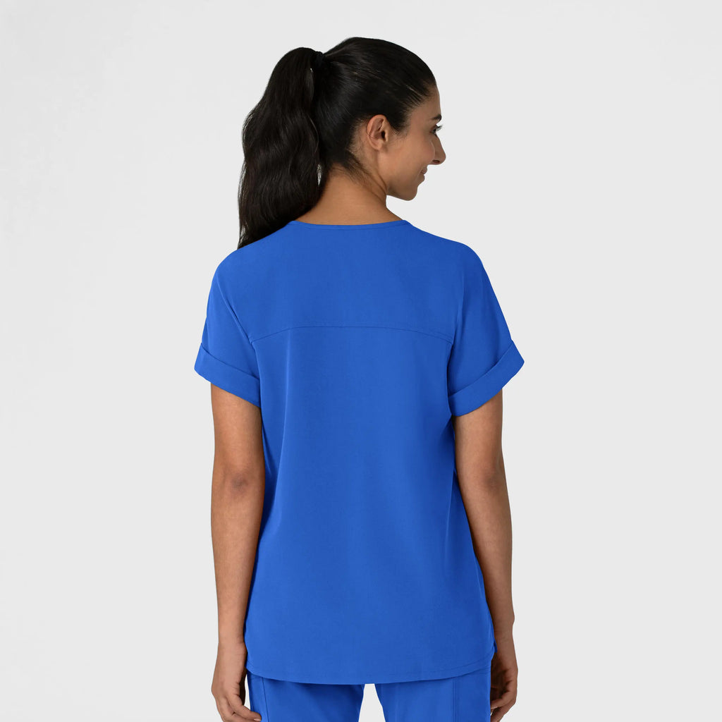 Wink Scrubs Women's Drop Shoulder Boxy Scrub Top Royal Blue | scrub-supply.com