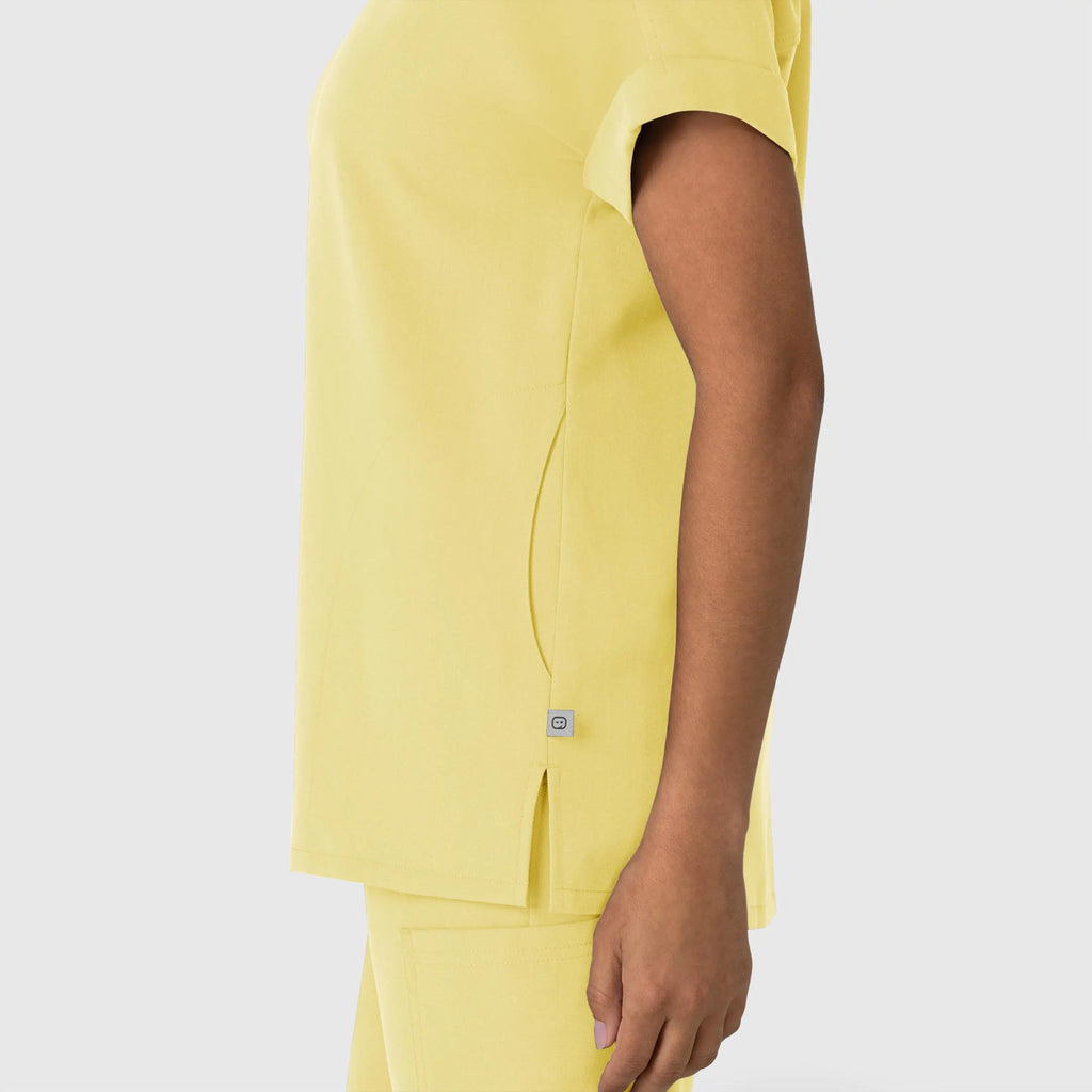 Wink Scrubs Women's Drop Shoulder Boxy Scrub Top Sunshine Yellow | scrub-supply.com