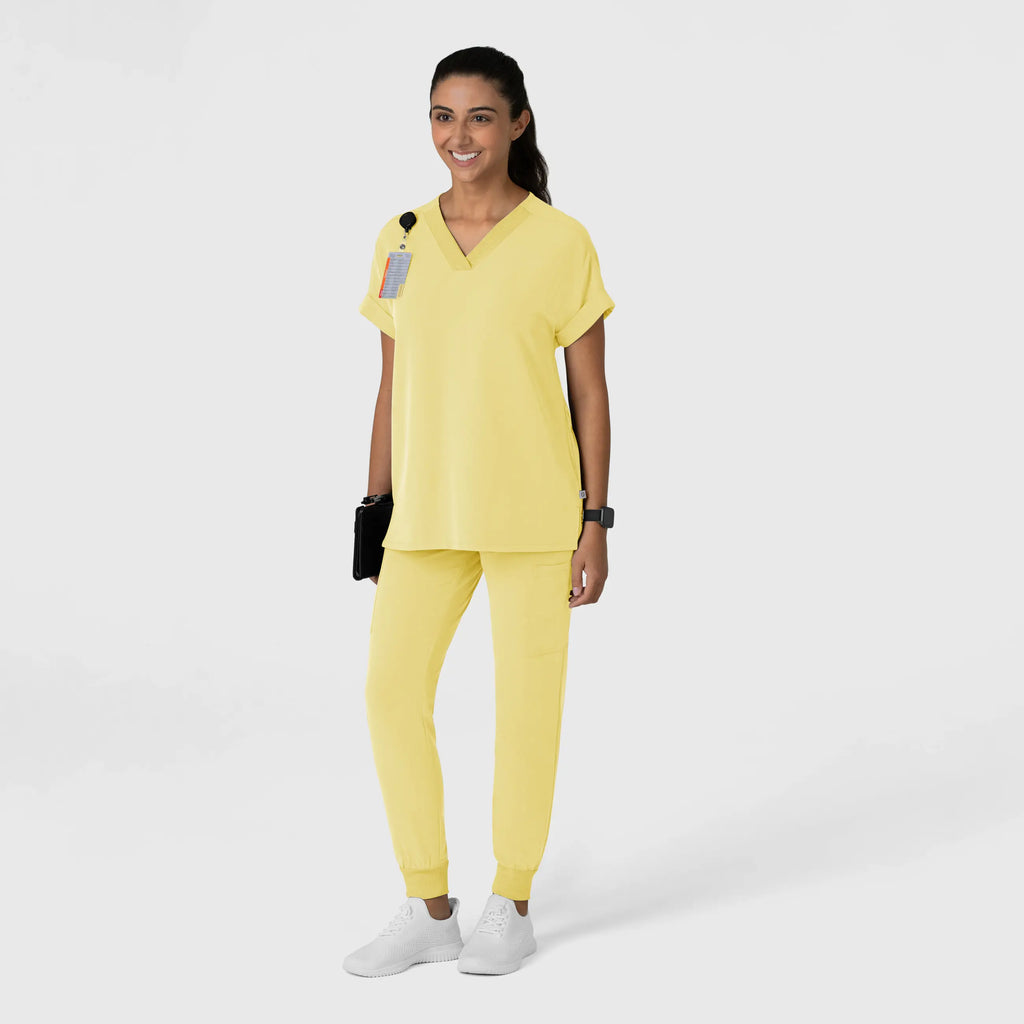 Wink Scrubs Women's Drop Shoulder Boxy Scrub Top Sunshine Yellow | scrub-supply.com