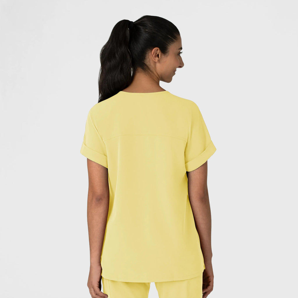 Wink Scrubs Women's Drop Shoulder Boxy Scrub Top Sunshine Yellow | scrub-supply.com