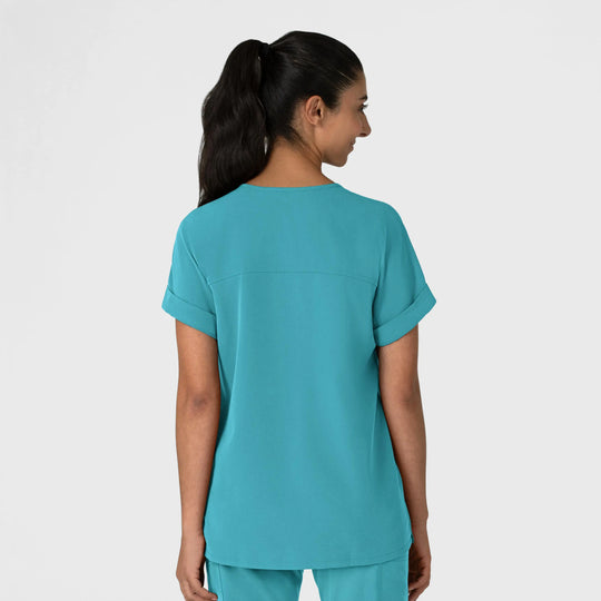Wink Scrubs Women's Drop Shoulder Boxy Scrub Top Teal | scrub-supply.com