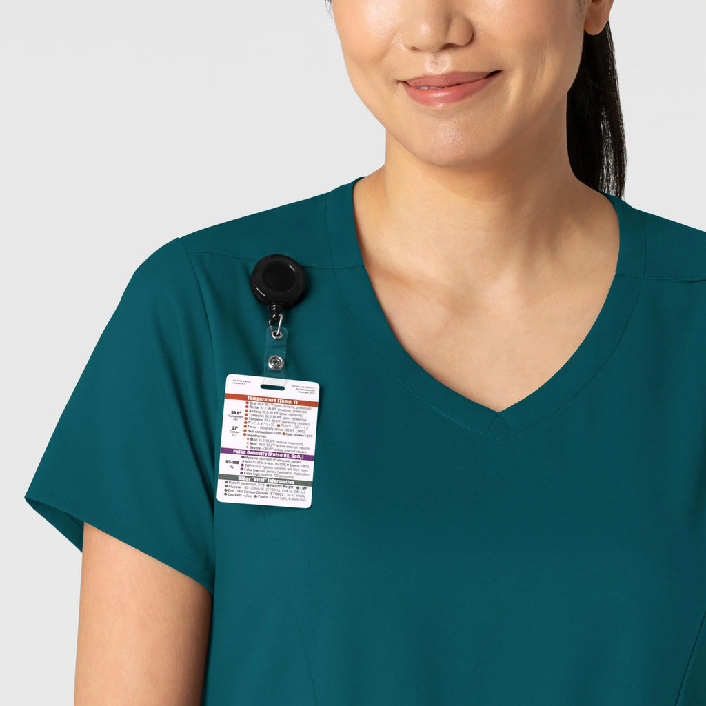 Wink Scrubs Women's 2-Pocket V-Neck Scrub Top Caribbean Blue | scrub-supply.com