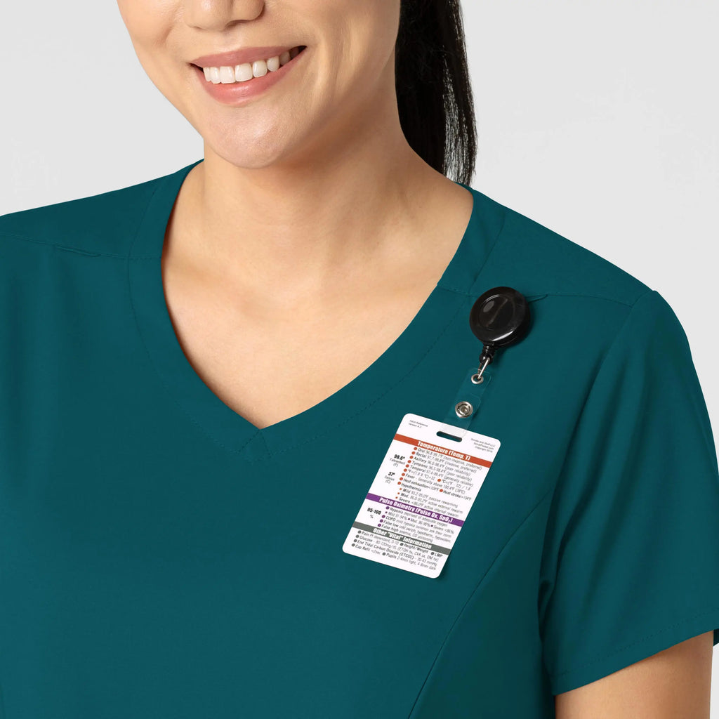 Wink Scrubs Women's 2-Pocket V-Neck Scrub Top Caribbean Blue | scrub-supply.com