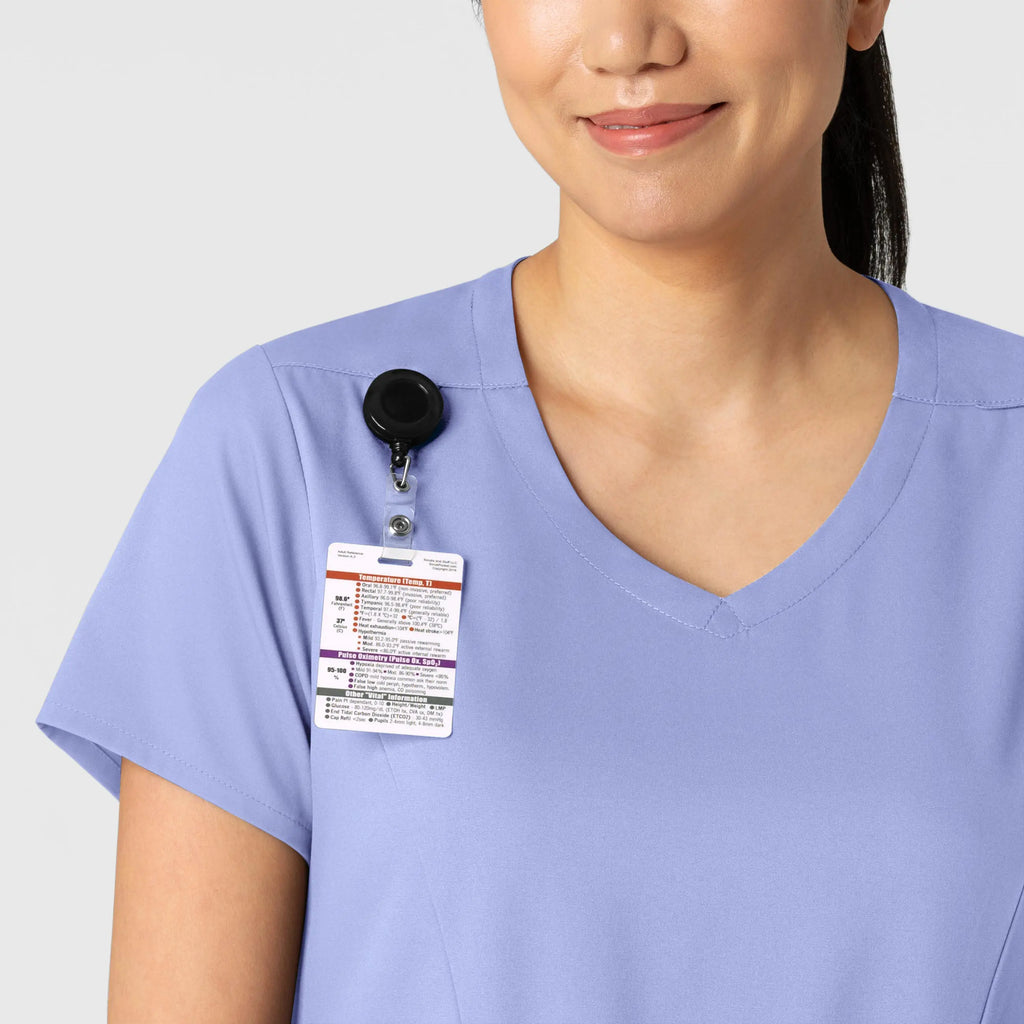 Wink Scrubs Women's 2-Pocket V-Neck Scrub Top Ceil Blue | scrub-supply.com