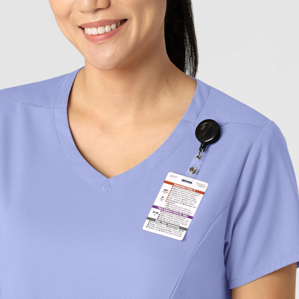 Wink Scrubs Women's 2-Pocket V-Neck Scrub Top Ceil Blue | scrub-supply.com