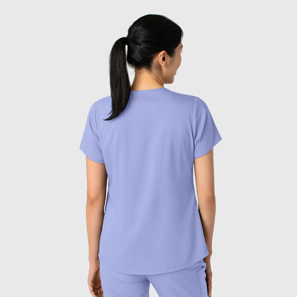 Wink Scrubs Women's 2-Pocket V-Neck Scrub Top Ceil Blue | scrub-supply.com