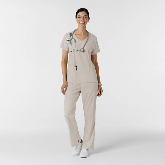 Wink Scrubs Women's 2-Pocket V-Neck Scrub Top Cloud | scrub-supply.com