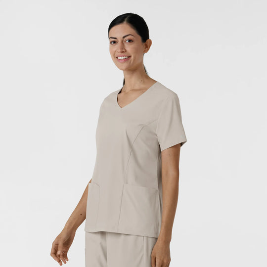 Wink Scrubs Women's 2-Pocket V-Neck Scrub Top Cloud | scrub-supply.com