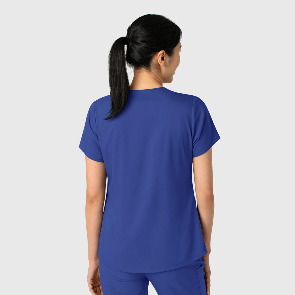 Wink Scrubs Women's 2-Pocket V-Neck Scrub Top Galaxy Blue | scrub-supply.com