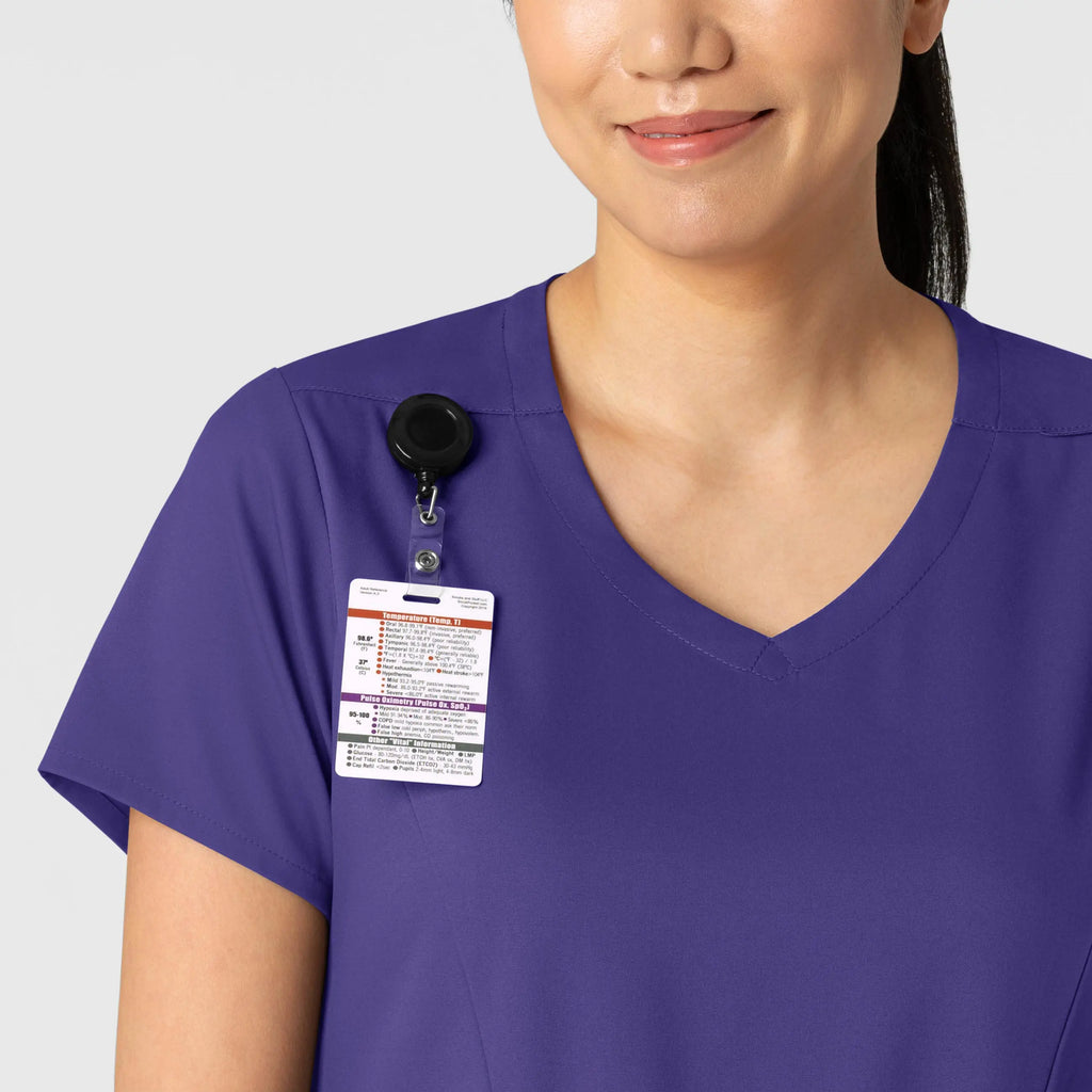 Wink Scrubs Women's 2-Pocket V-Neck Scrub Top Grape | scrub-supply.com