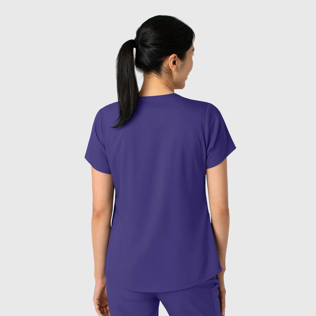 Wink Scrubs Women's 2-Pocket V-Neck Scrub Top Grape | scrub-supply.com