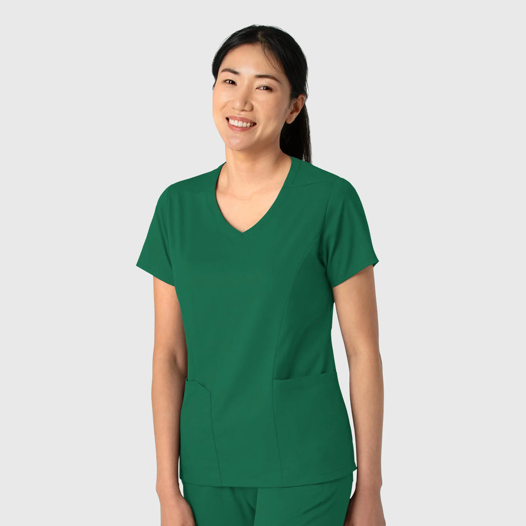 Wink Scrubs Women's 2-Pocket V-Neck Scrub Top Hunter | scrub-supply.com