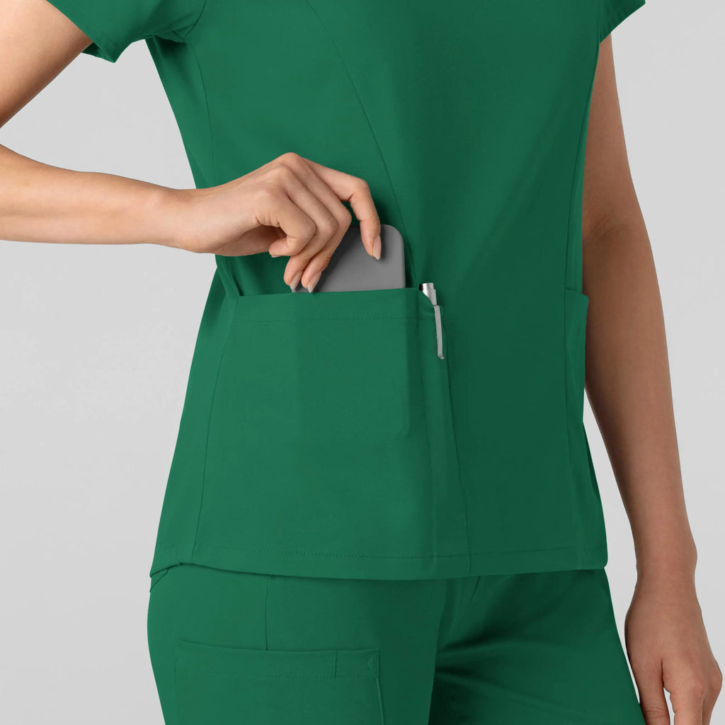 Wink Scrubs Women's 2-Pocket V-Neck Scrub Top Hunter | scrub-supply.com