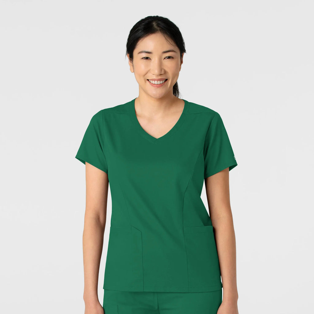 Wink Scrubs Women's 2-Pocket V-Neck Scrub Top Hunter | scrub-supply.com