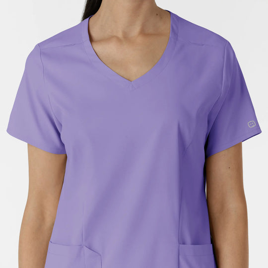 Wink Scrubs Women's 2-Pocket V-Neck Scrub Top Iris Purple | scrub-supply.com