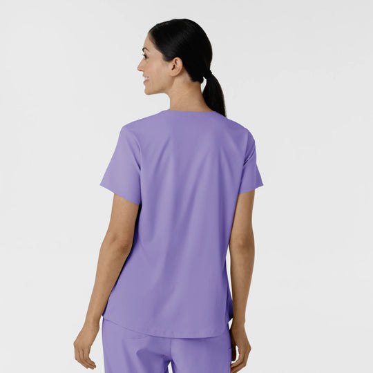 Wink Scrubs Women's 2-Pocket V-Neck Scrub Top Iris Purple | scrub-supply.com