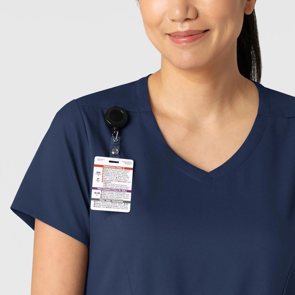 Wink Scrubs Women's 2-Pocket V-Neck Scrub Top Navy | scrub-supply.com