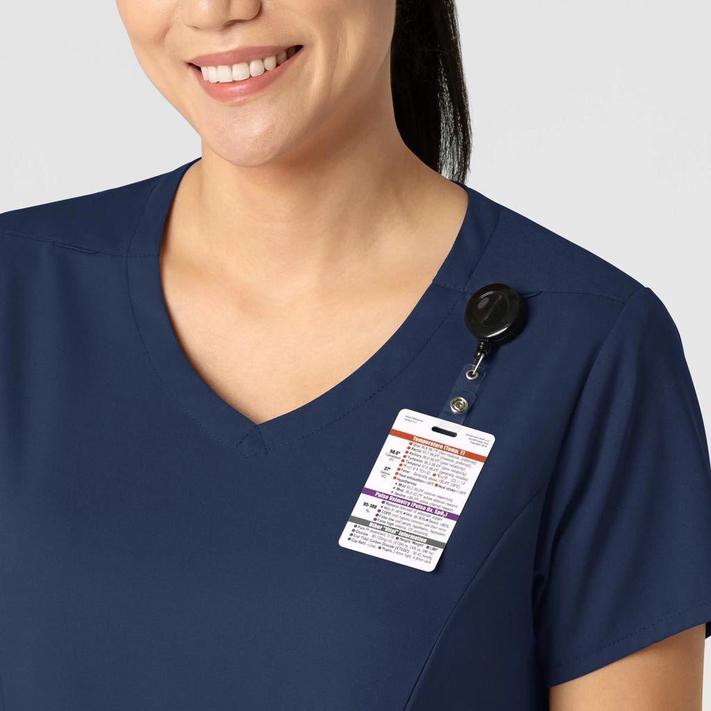 Wink Scrubs Women's 2-Pocket V-Neck Scrub Top Navy | scrub-supply.com