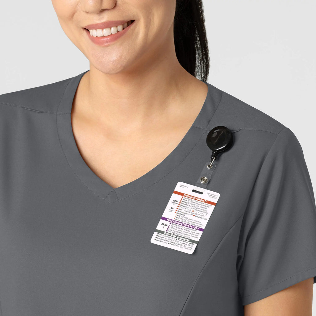 Wink Scrubs Women's 2-Pocket V-Neck Scrub Top Pewter | scrub-supply.com