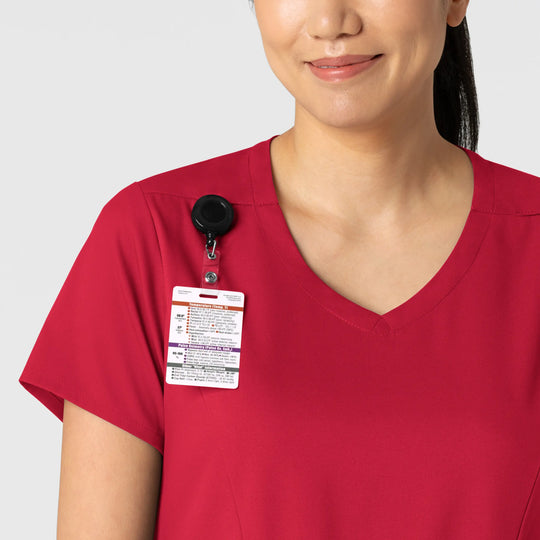 Wink Scrubs Women's 2-Pocket V-Neck Scrub Top Red | scrub-supply.com