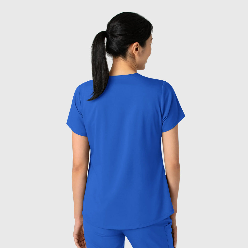 Wink Scrubs Women's 2-Pocket V-Neck Scrub Top Royal Blue | scrub-supply.com