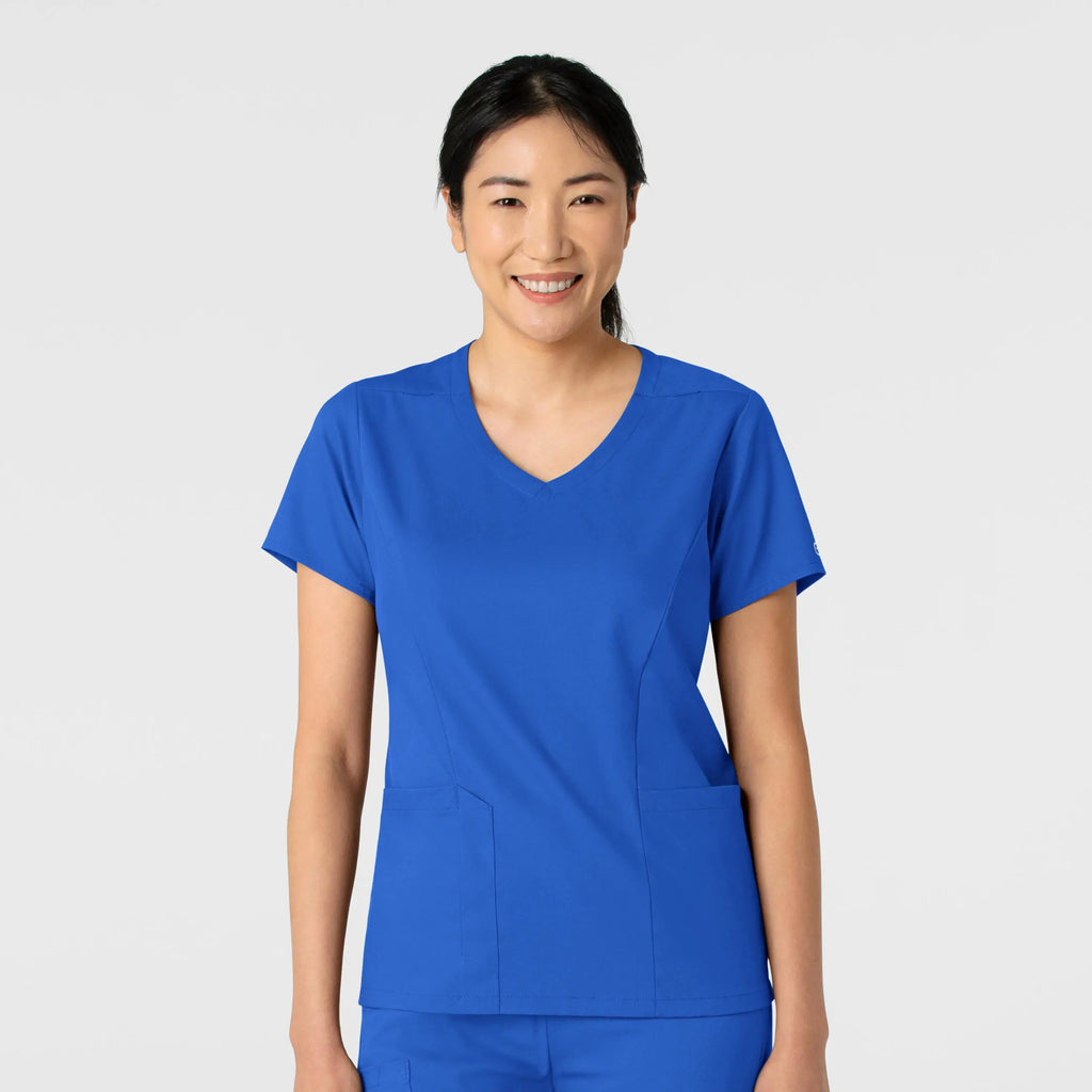 Wink Scrubs Women's 2-Pocket V-Neck Scrub Top Royal Blue | scrub-supply.com