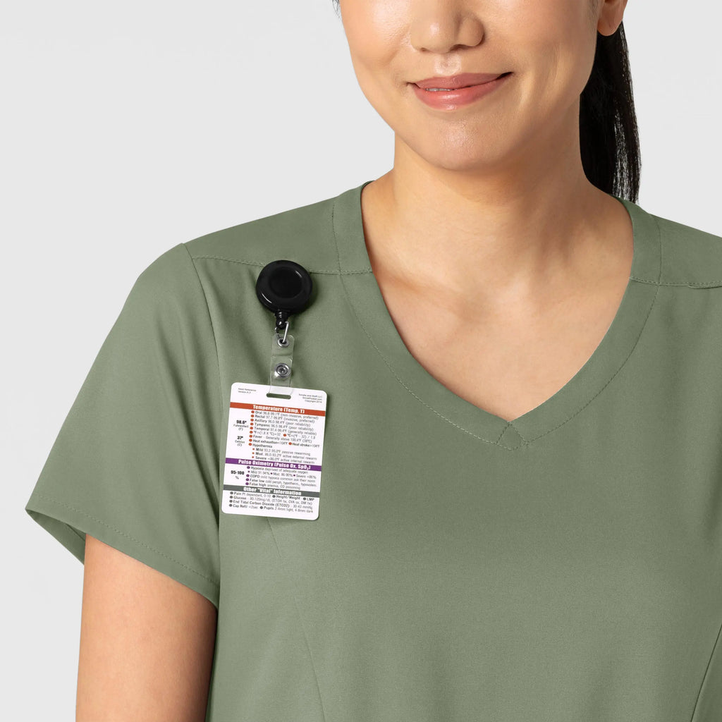 Wink Scrubs Women's 2-Pocket V-Neck Scrub Top Sage | scrub-supply.com