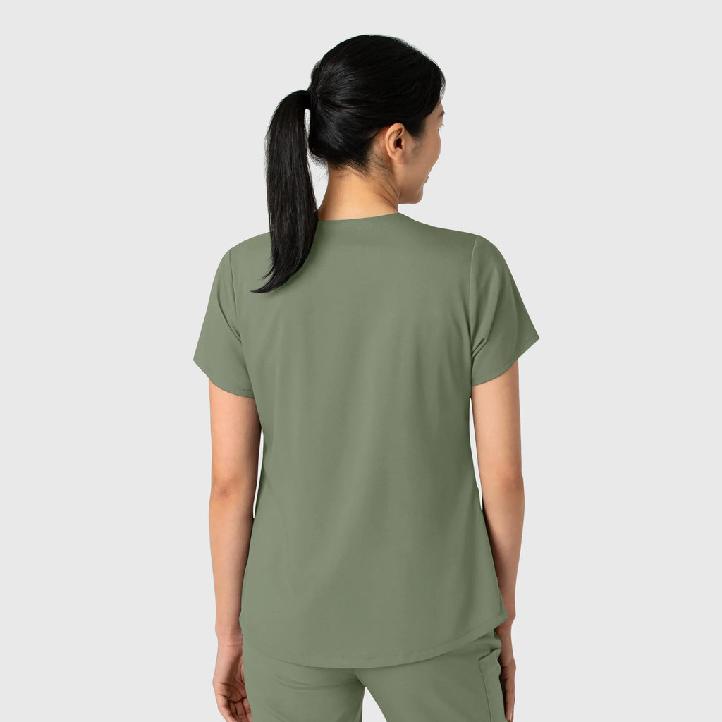 Wink Scrubs Women's 2-Pocket V-Neck Scrub Top Sage | scrub-supply.com