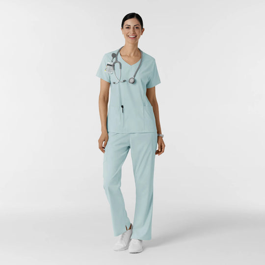 Wink Scrubs Women's 2-Pocket V-Neck Scrub Top Sky Blue | scrub-supply.com