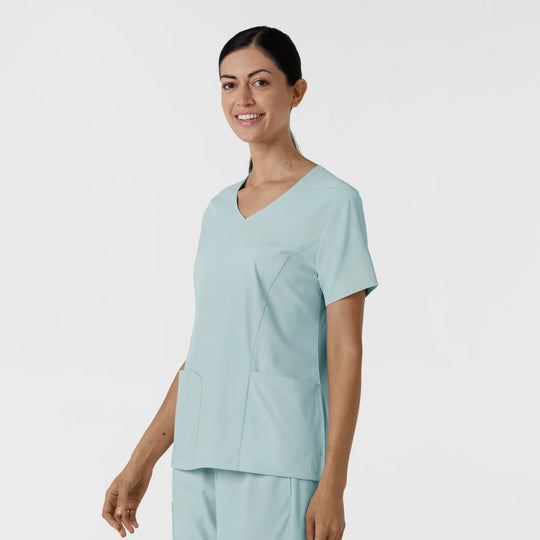 Wink Scrubs Women's 2-Pocket V-Neck Scrub Top Sky Blue | scrub-supply.com