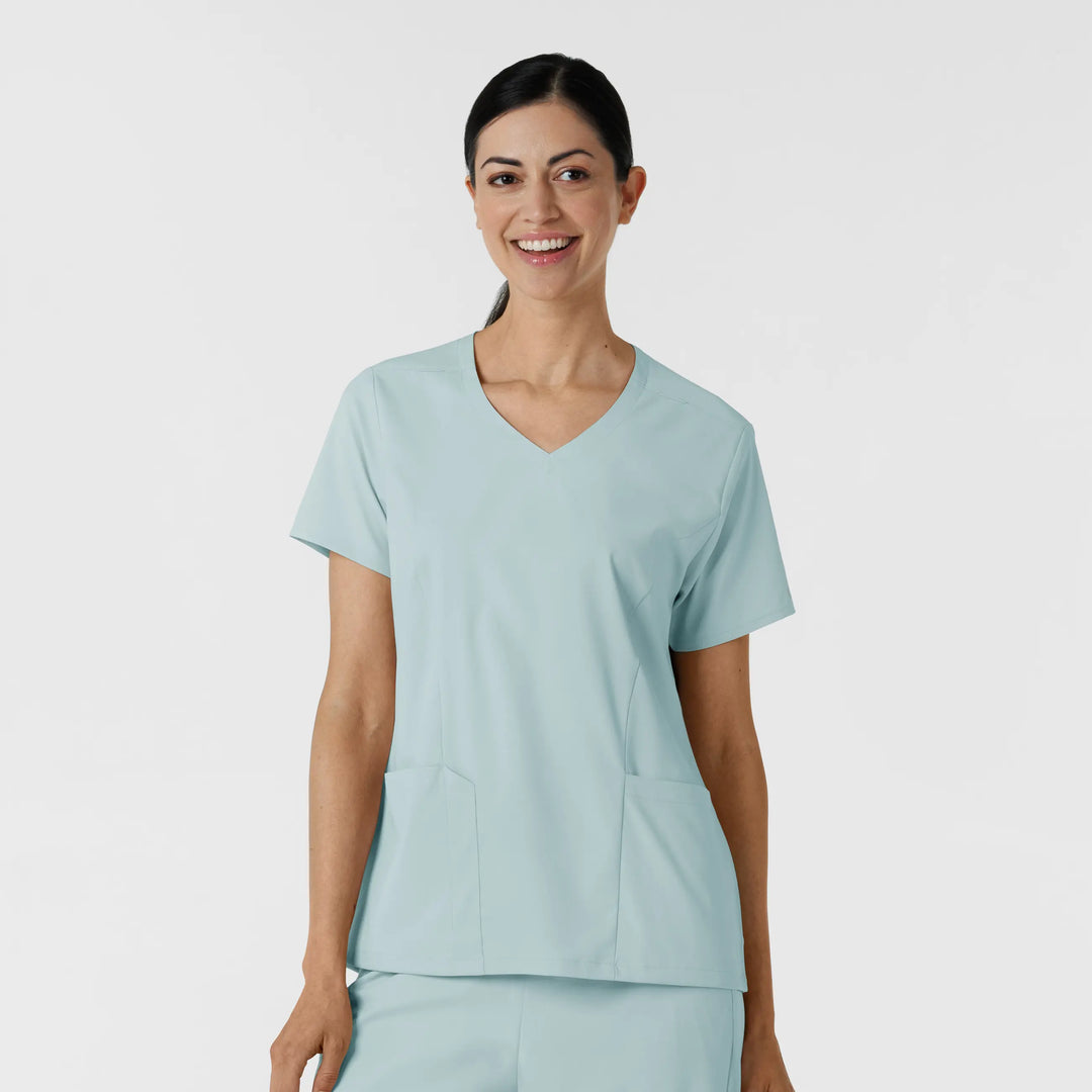 Wink Scrubs Women's 2-Pocket V-Neck Scrub Top Sky Blue | scrub-supply.com
