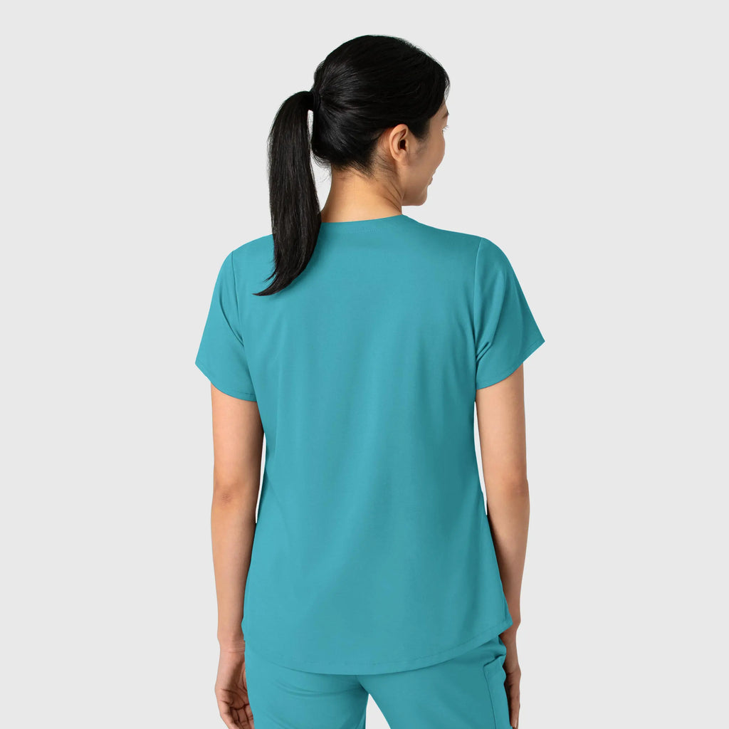 Wink Scrubs Women's 2-Pocket V-Neck Scrub Top Teal | scrub-supply.com