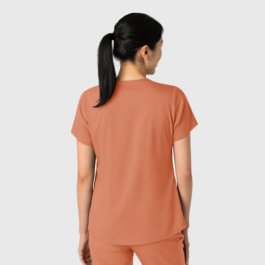 Wink Scrubs Women's 2-Pocket V-Neck Scrub Top Terracotta | scrub-supply.com
