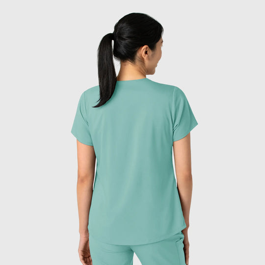Wink Scrubs Women's 2-Pocket V-Neck Scrub Top Turquoise | scrub-supply.com