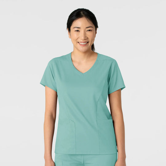 Wink Scrubs Women's 2-Pocket V-Neck Scrub Top Turquoise | scrub-supply.com