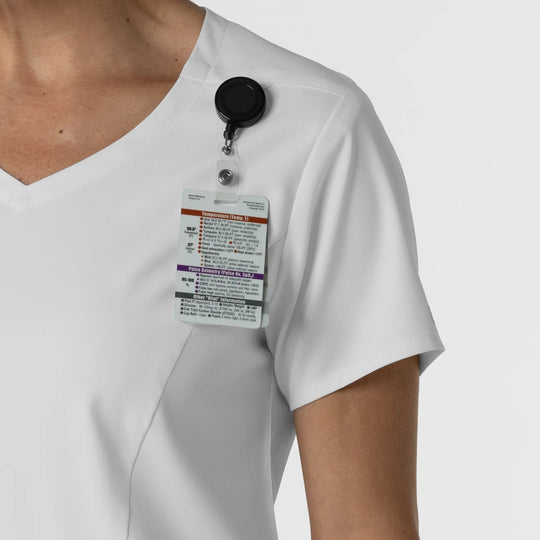 Wink Scrubs Women's 2-Pocket V-Neck Scrub Top White | scrub-supply.com