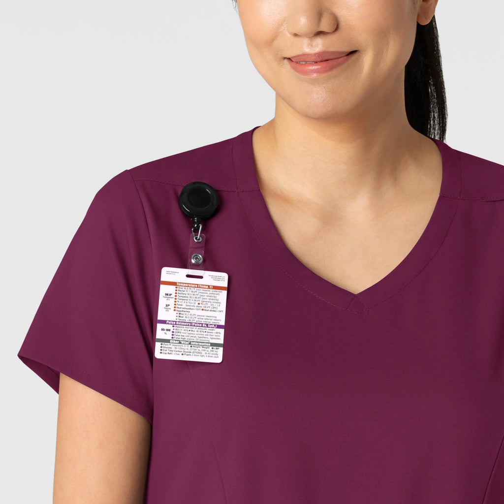 Wink Scrubs Women's 2-Pocket V-Neck Scrub Top Wine | scrub-supply.com