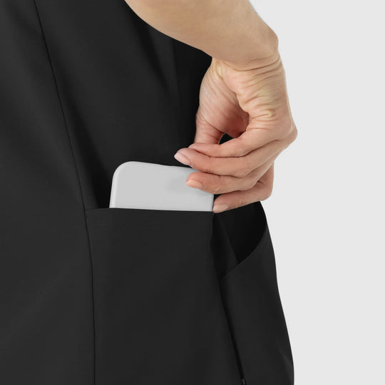 Wink Scrubs Women's V-Neck Scrub Top Black | scrub-supply.com