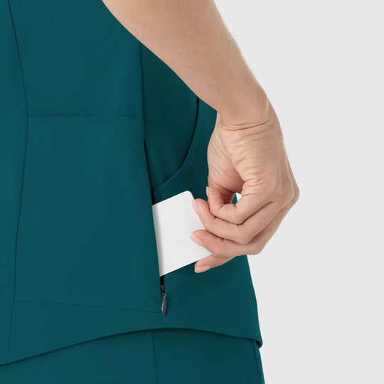 Wink Scrubs Women's V-Neck Scrub Top Caribbean Blue | scrub-supply.com