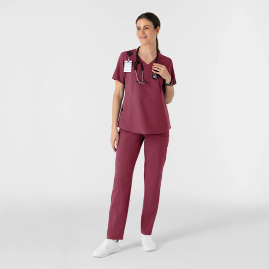 Wink Scrubs Women's V-Neck Scrub Top Carnation | scrub-supply.com